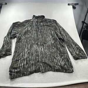 Spartan Realtree Shirt Mens 3XL Green Camo Hooded Full Zip Lightweight Hunting